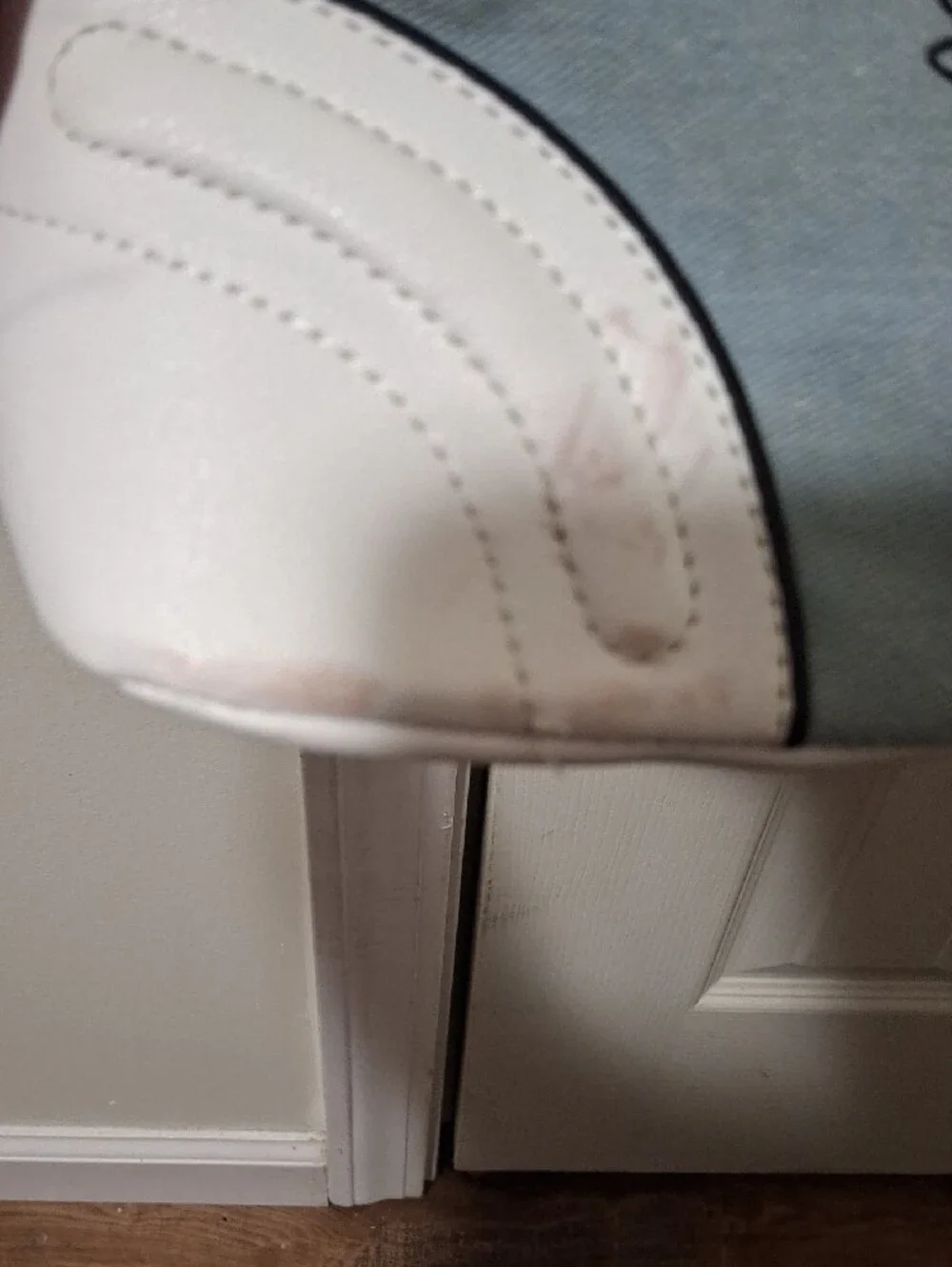 Juicy Couture Light Blue and White Embroidered Dome Satchel